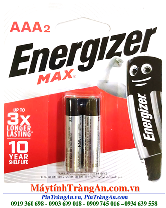 Energizer E92 BP-2; Pin AAA 1.5v Alkaline Energizer E92 BP-2  Max PowerSeal (Singapore)